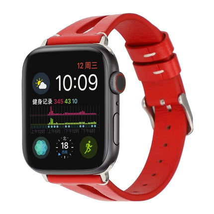 Simple V-shaped Leather Watch Band for Apple Watch Ultra 49mm&Watch Ultra 2 49mm / Series 10 46mm / 9&8&7 45mm / SE 3&SE 2&6&SE&5&4 44mm / 3&2&1 42mm - DealBuddy