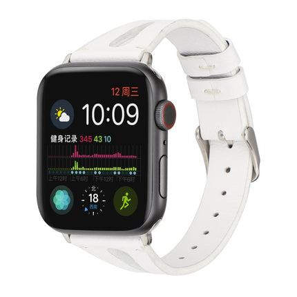 Simple V-shaped Leather Watch Band for Apple Watch Ultra 49mm&Watch Ultra 2 49mm / Series 10 46mm / 9&8&7 45mm / SE 3&SE 2&6&SE&5&4 44mm / 3&2&1 42mm - DealBuddy