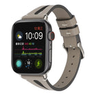 Simple V-shaped Leather Watch Band for Apple Watch Series 7 41mm / 6 & SE & 5 & 4 40mm / 3 & 2 & 1 38mm - DealBuddy