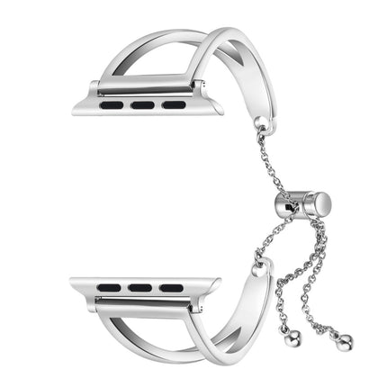 Letter V Shape Bracelet Metal Wrist Watch Band with Stainless Steel Buckle for Apple Watch Ultra 49mm&Watch Ultra 2 49mm / Series 10 46mm / 9&8&7 45mm / SE 3&SE 2&6&SE&5&4 44mm / 3&2&1 42mm, 7 45mm / 6&SE&5&4 44mm / 3&2&1 42mm - DealBuddy