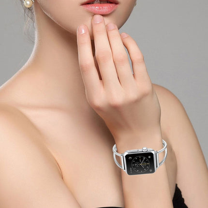 Letter V Shape Bracelet Metal Wrist Watch Band with Stainless Steel Buckle for Apple Watch Ultra 49mm&Watch Ultra 2 49mm / Series 10 46mm / 9&8&7 45mm / SE 3&SE 2&6&SE&5&4 44mm / 3&2&1 42mm, 7 45mm / 6&SE&5&4 44mm / 3&2&1 42mm - DealBuddy