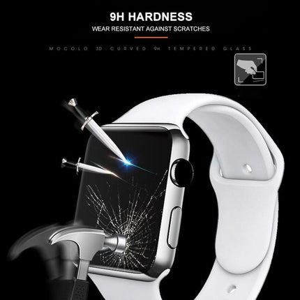 mocolo 0.33mm 9H 3D Round Edge Full Glue Tempered Glass Film For Apple Watch Series 6 / 5 / 4 / Watch SE 40mm - DealBuddy