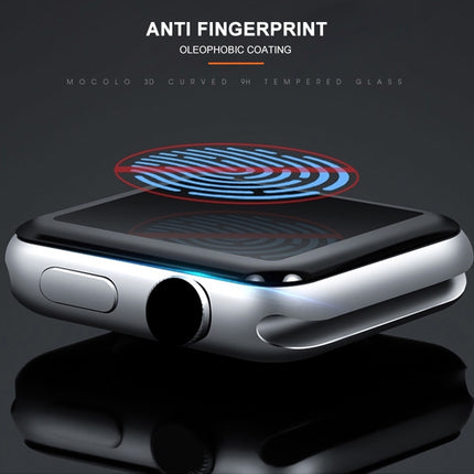 mocolo 0.33mm 9H 3D Round Edge Full Glue Tempered Glass Film For Apple Watch Series 6 / 5 / 4 / Watch SE 40mm - DealBuddy