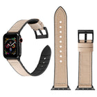 Solid Color TPU + Stainless Steel Watch Band for Apple Watch Series 7 45mm / 6 & SE & 5 & 4 44mm / 3 & 2 & 1 42mm - DealBuddy