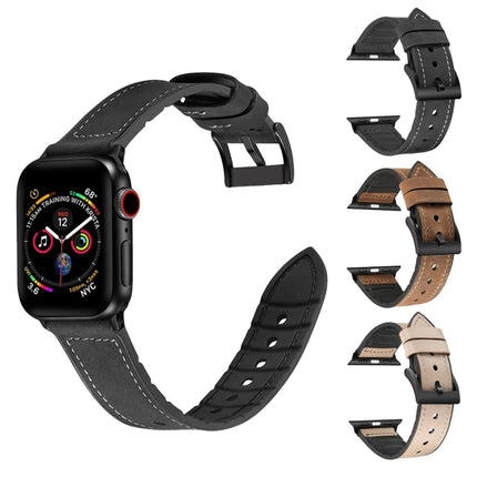 Solid Color TPU + Stainless Steel Watch Band for Apple Watch Series 10 42mm / 9&8&7 41mm / SE 3&SE 2&6&SE&5&4 40mm / 3&2&1 38mm - DealBuddy