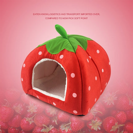 Strawberry Shaped Foldable Short Plush Pet House Nest, Size: L, Red, Size L, Pink, Size L, Purple, Size L - DealBuddy