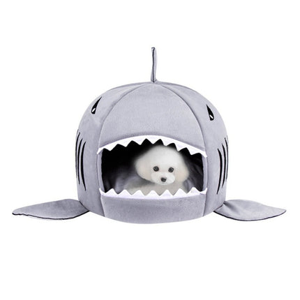 Indoor Pet Dog Puppy Cat Warm House Sharks Pet Sleeping Bed Nest, S Size: 42x42x42cm - DealBuddy