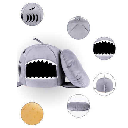 Indoor Pet Dog Puppy Cat Warm House Sharks Pet Sleeping Bed Nest, S Size: 42x42x42cm - DealBuddy