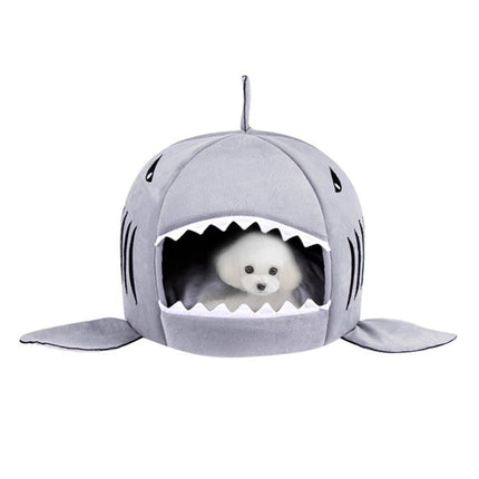 Indoor Pet Dog Puppy Cat Warm House Sharks Pet Sleeping Bed Nest, S Size: 42x42x42cm - DealBuddy
