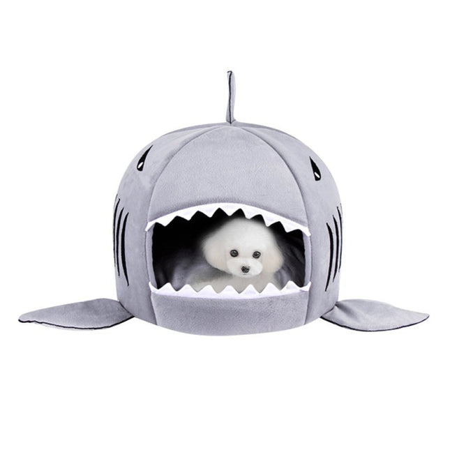Indoor Pet Dog Puppy Cat Warm House Sharks Pet Sleeping Bed Nest, S Size: 42x42x42cm - DealBuddy