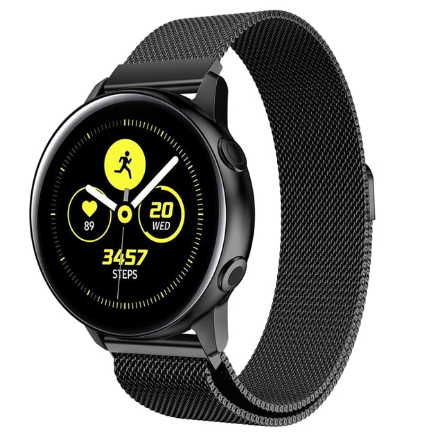 Milanis Magnetic Stainless Steel Mesh Wrist Strap WatchBand for Galaxy Watch Active 20mm - DealBuddy