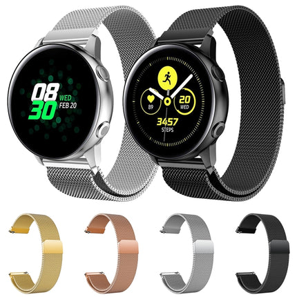 Milanis Magnetic Stainless Steel Mesh Wrist Strap WatchBand for Galaxy Watch Active 20mm - DealBuddy