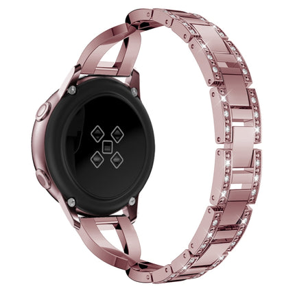 X-shaped Diamond Stainless Steel Wrist Strap WatchBand for Galaxy Watch Active 20mm - DealBuddy