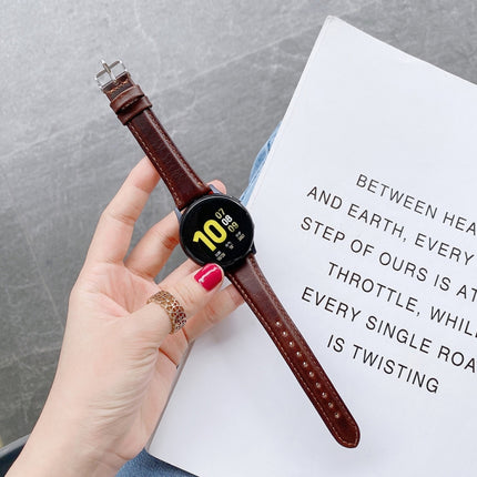 For Samsung Galaxy Watch 22mm Smart Watch Universal Double-sided Leather Small Watch Band, 22mm - DealBuddy