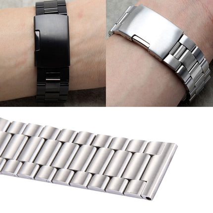 22mm Three Flat Buckle For Samsung Gear S2 Classic Smart Watch Butterfly Buckle 3 Beads Stainless Steel Watchband