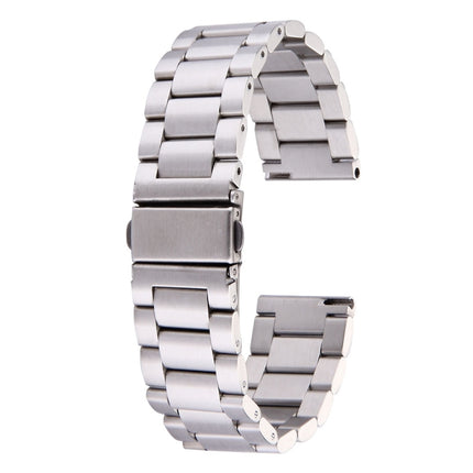 22mm Three Flat Buckle For Samsung Gear S2 Classic Smart Watch Butterfly Buckle 3 Beads Stainless Steel Watchband