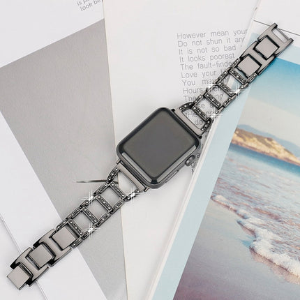 Colorful Diamond Stainless Steel Watch Band for Apple Watch Series 10 42mm / 9&8&7 41mm / SE 3&SE 2&6&SE&5&4 40mm / 3&2&1 38mm - DealBuddy