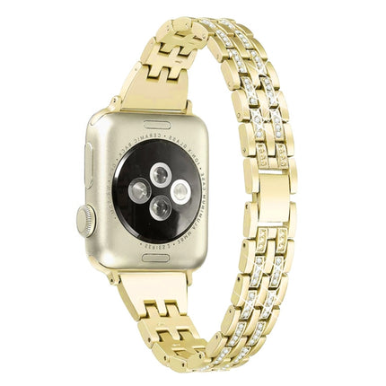 Colorful Diamond Stainless Steel Watch Band for Apple Watch Series 7 45mm / 6 & SE & 5 & 4 44mm / 3 & 2 & 1 42mm - DealBuddy