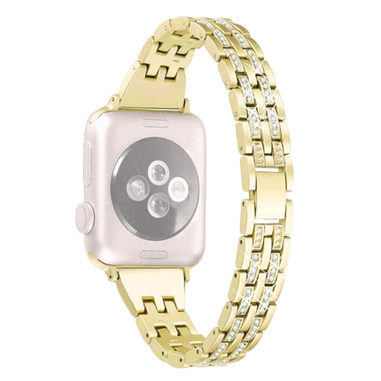 Colorful Diamond Stainless Steel Watch Band for Apple Watch Series 7 45mm / 6 & SE & 5 & 4 44mm / 3 & 2 & 1 42mm - DealBuddy
