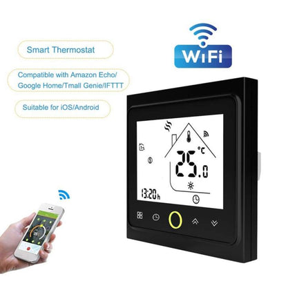 BHT-002GBLW 16A Load Electronic Heating Type LCD Digital Heating Room Thermostat with Sensor & Time Display, WiFi Control - DealBuddy