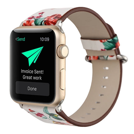 For Apple Watch Ultra 49mm&Watch Ultra 2 49mm / Series 10 46mm / 9&8&7 45mm / SE 3&SE 2&6&SE&5&4 44mm / 3&2&1 42mm Fashion Pastoralism Style Little Floral Pattern Women Watch Leather Watch Band, For 42mm A, For 42mm B, For 42mm C, For 42mm D, For 42mm ... - DealBuddy
