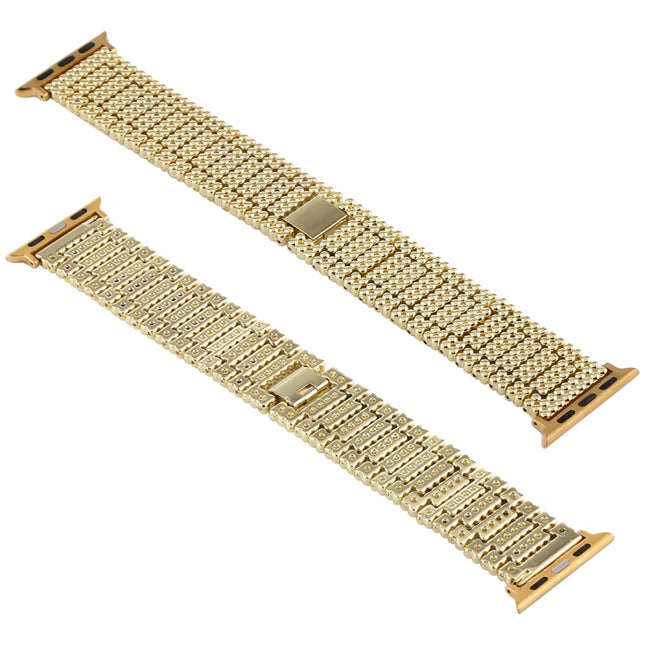 For Apple Watch Ultra 49mm&Watch Ultra 2 49mm / Series 10 46mm / 9&8&7 45mm / SE 3&SE 2&6&SE&5&4 44mm / 3&2&1 42mm Nine Beads Stainless Steel Wrist Strap Watch Band