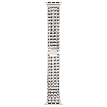 For Apple Watch Ultra 49mm&Watch Ultra 2 49mm / Series 10 46mm / 9&8&7 45mm / SE 3&SE 2&6&SE&5&4 44mm / 3&2&1 42mm Nine Beads Stainless Steel Wrist Strap Watch Band, For Apple Watch Series 7 45mm / 6 & SE & 5 & 4 44mm / 3 & 2 & 1 42mm