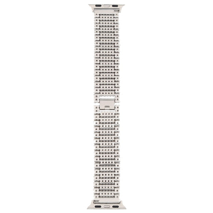 For Apple Watch Ultra 49mm&Watch Ultra 2 49mm / Series 10 46mm / 9&8&7 45mm / SE 3&SE 2&6&SE&5&4 44mm / 3&2&1 42mm Nine Beads Stainless Steel Wrist Strap Watch Band, For Apple Watch Series 7 45mm / 6 & SE & 5 & 4 44mm / 3 & 2 & 1 42mm
