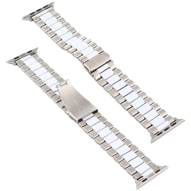For Apple Watch Series 10 42mm / 9&8&7 41mm / SE 3&SE 2&6&SE&5&4 40mm / 3&2&1 38mm Stainless Steel Wrist Strap Watch Band