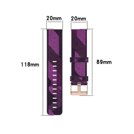 20mm Stripe Weave Nylon Wrist Strap Watch Band for Galaxy Watch 42mm, Galaxy Active / Active 2, Gear Sport, S2 Classic - DealBuddy