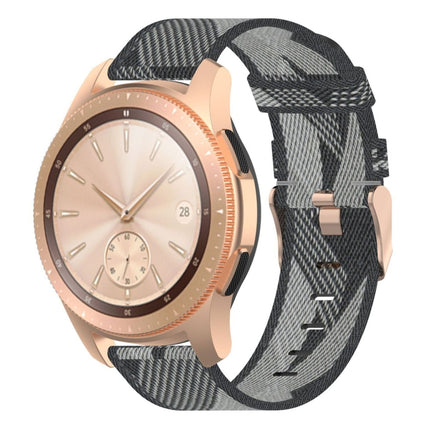 20mm Stripe Weave Nylon Wrist Strap Watch Band for Galaxy Watch 42mm, Galaxy Active / Active 2, Gear Sport, S2 Classic - DealBuddy