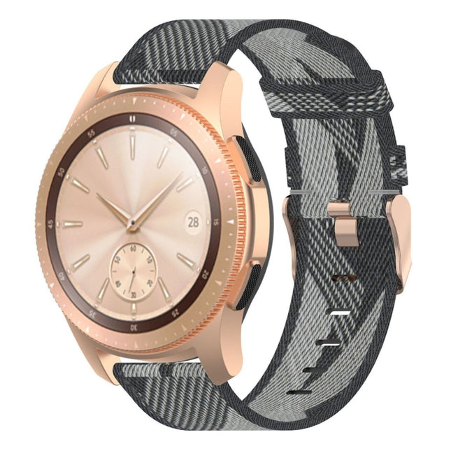 20mm Stripe Weave Nylon Wrist Strap Watch Band for Galaxy Watch 42mm, Galaxy Active / Active 2, Gear Sport, S2 Classic - DealBuddy