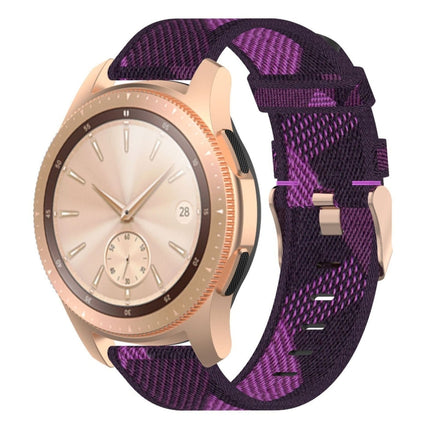 20mm Stripe Weave Nylon Wrist Strap Watch Band for Galaxy Watch 42mm, Galaxy Active / Active 2, Gear Sport, S2 Classic - DealBuddy