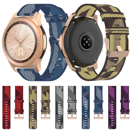 20mm Stripe Weave Nylon Wrist Strap Watch Band for Galaxy Watch 42mm, Galaxy Active / Active 2, Gear Sport, S2 Classic - DealBuddy