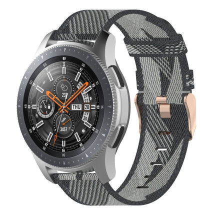 22mm Stripe Weave Nylon Wrist Strap Watch Band for Galaxy Watch 46mm / Gear S3 - DealBuddy
