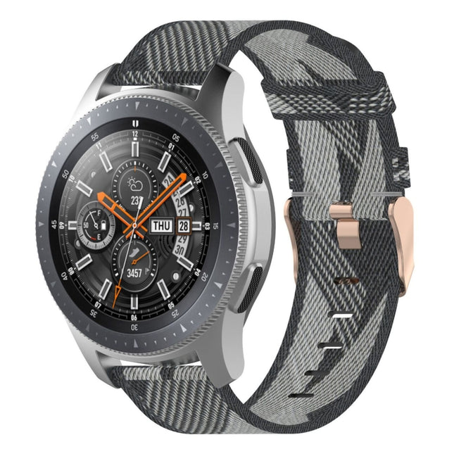 22mm Stripe Weave Nylon Wrist Strap Watch Band for Galaxy Watch 46mm / Gear S3 - DealBuddy