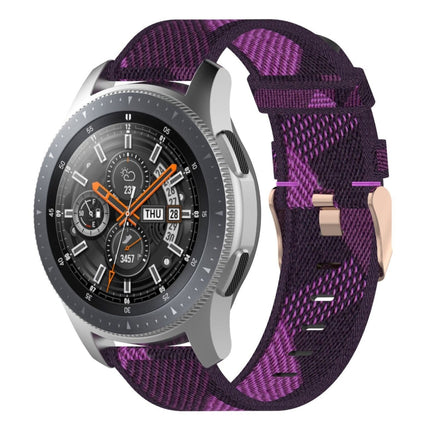 22mm Stripe Weave Nylon Wrist Strap Watch Band for Galaxy Watch 46mm / Gear S3 - DealBuddy