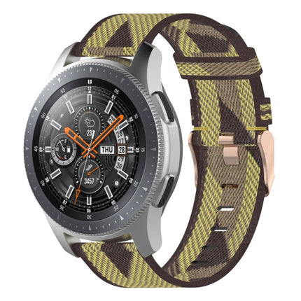 22mm Stripe Weave Nylon Wrist Strap Watch Band for Galaxy Watch 46mm / Gear S3 - DealBuddy
