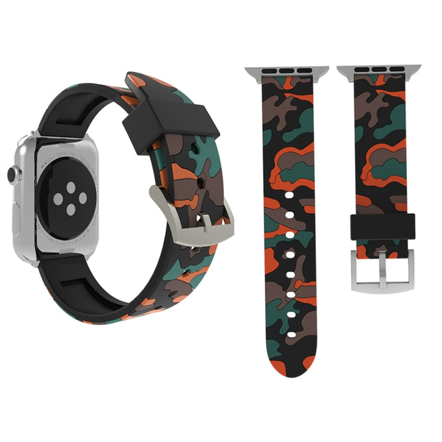 For Apple Watch Series 3 & 2 & 1 38mm Fashion Camouflage Pattern Silicone Watch Band - DealBuddy
