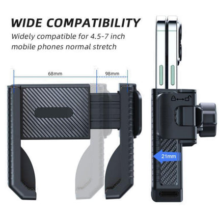 Carbon Fiber Texture Bicycle Non-slip Scooter Phone Holder - DealBuddy