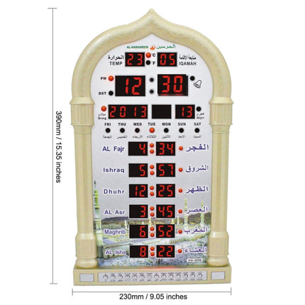 LCD Display Muslim AZAN Clock Prayer Church Alarm Clock, EU Plug