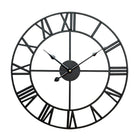 40cm Retro Living Room Iron Round Roman Numeral Mute Decorative Wall Clock, 40cm - DealBuddy