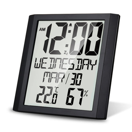 TS-8608 Multifunction Large Screen Clock Household Creative Thermometer Hygrometer - DealBuddy