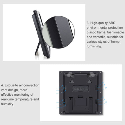 TS-8608 Multifunction Large Screen Clock Household Creative Thermometer Hygrometer - DealBuddy