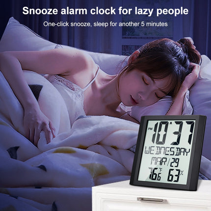 TS-8608 Multifunction Large Screen Clock Household Creative Thermometer Hygrometer - DealBuddy