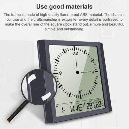 TS-8675 Multifunction Large Screen Clock Household Creative Thermometer Hygrometer - DealBuddy