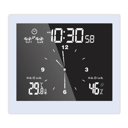 TS-WP10-W Waterproof Bathroom Wall Clock Timer Household Thermometer Hygrometer - DealBuddy