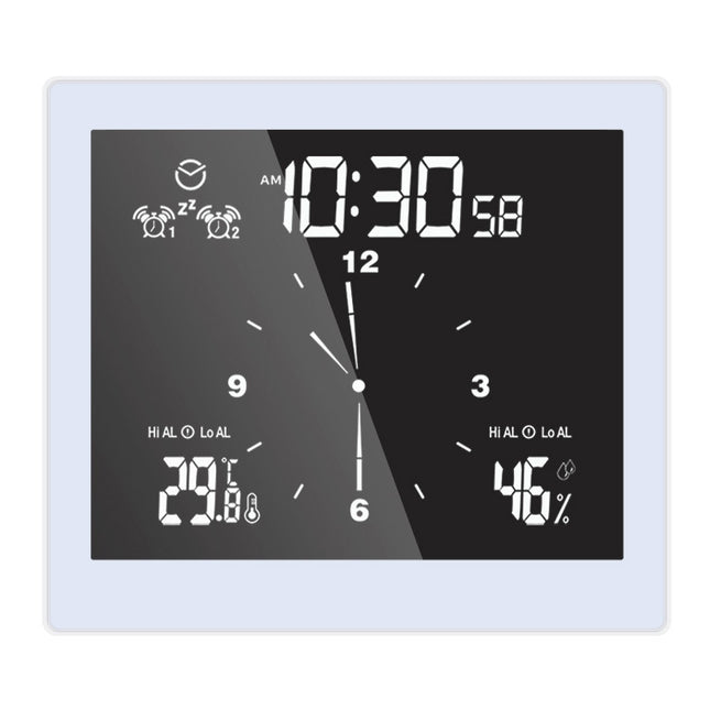 TS-WP10-W Waterproof Bathroom Wall Clock Timer Household Thermometer Hygrometer - DealBuddy