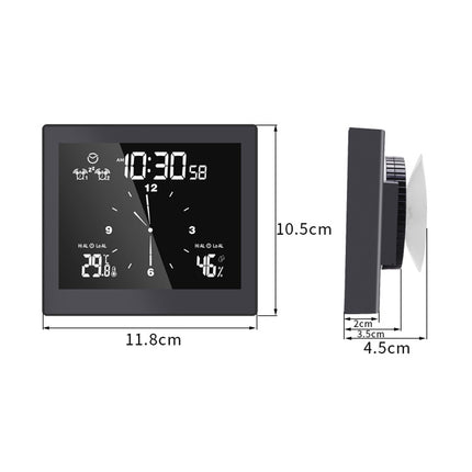 TS-WP10-W Waterproof Bathroom Wall Clock Timer Household Thermometer Hygrometer - DealBuddy