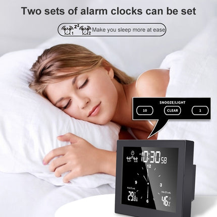 TS-WP10-W Waterproof Bathroom Wall Clock Timer Household Thermometer Hygrometer - DealBuddy